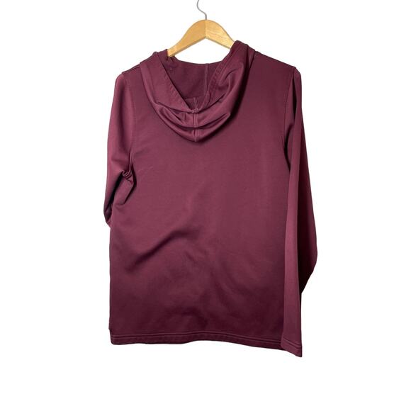 Under Armour Hoodie Mens Small Burgundy Logo Sweatshirt - Picture 2 of 5